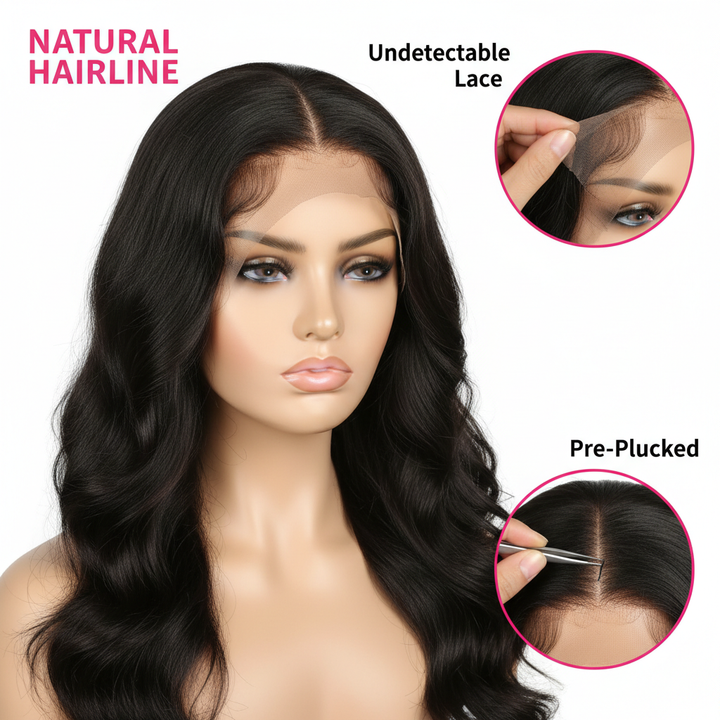HD Lace Frontal Body Wave 16” 100% Human Hair