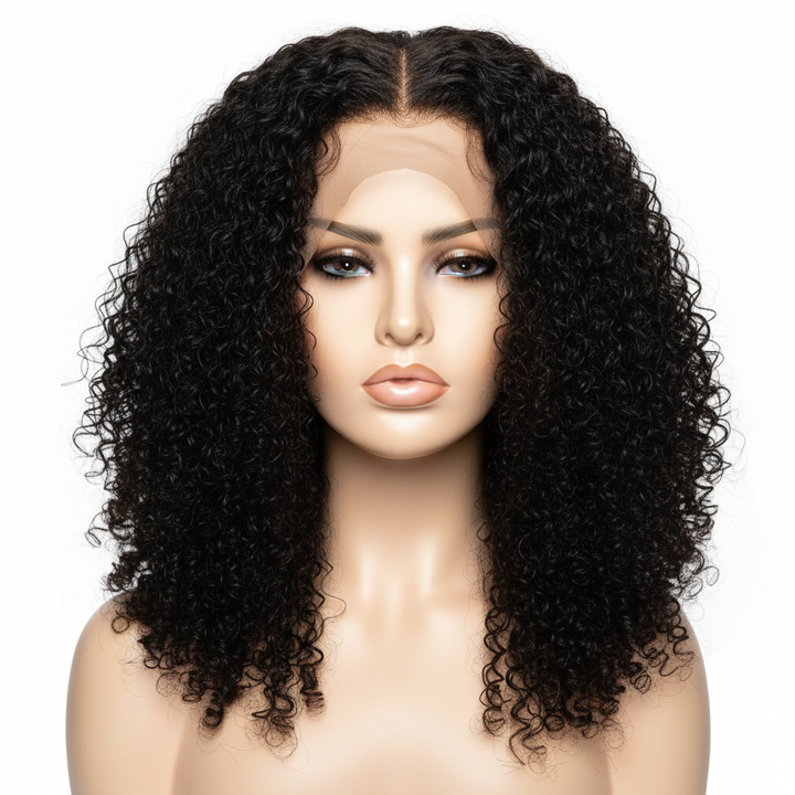 Luxury Human Hair Wig HD 5x5 12" - Burmese Curly