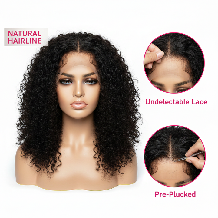 Luxury Human Hair Wig HD 5x5 12" - Burmese Curly
