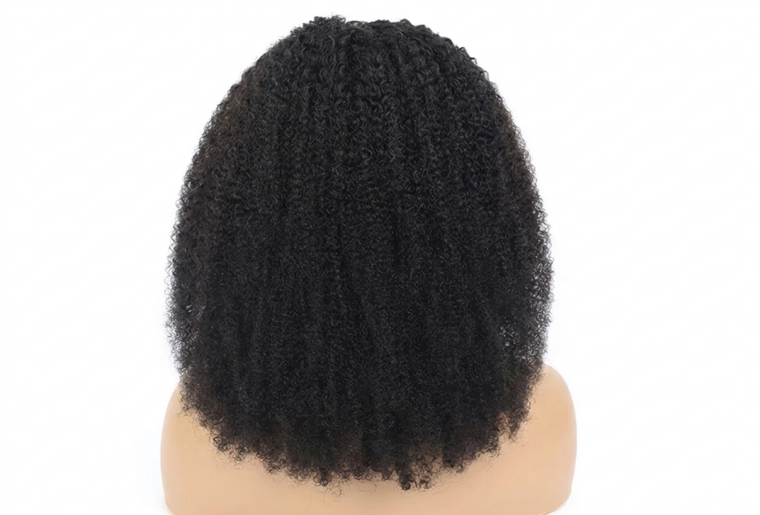 200% Density Afro Kinky Curly Headband Wig Human Hair Brazilian