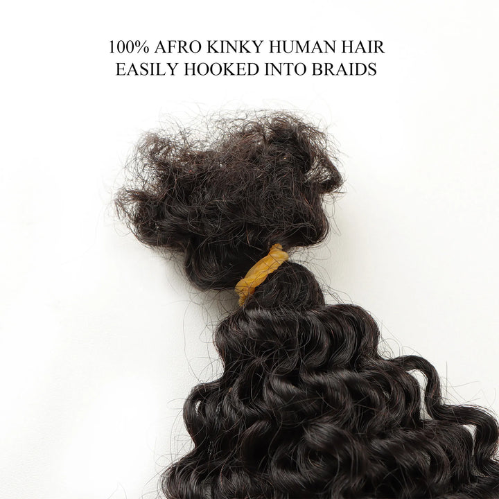 Afro Kinky Bulk Human Hair Color For Braiding Dreadlock
