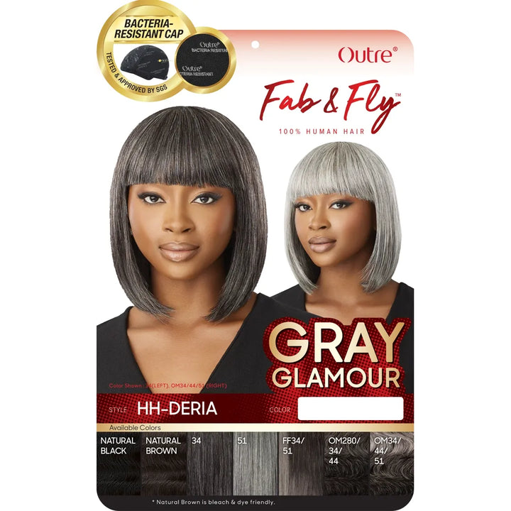 Outre Fab & Fly Gray Glamour Human Hair Full Wig – Deria
