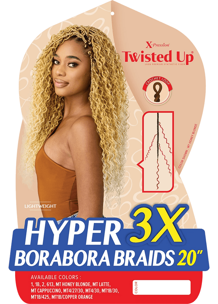 Outre Crochet Braids X - Pression Twisted Up 3X Hyper Borabora Braid 20" - Braids and Wigs