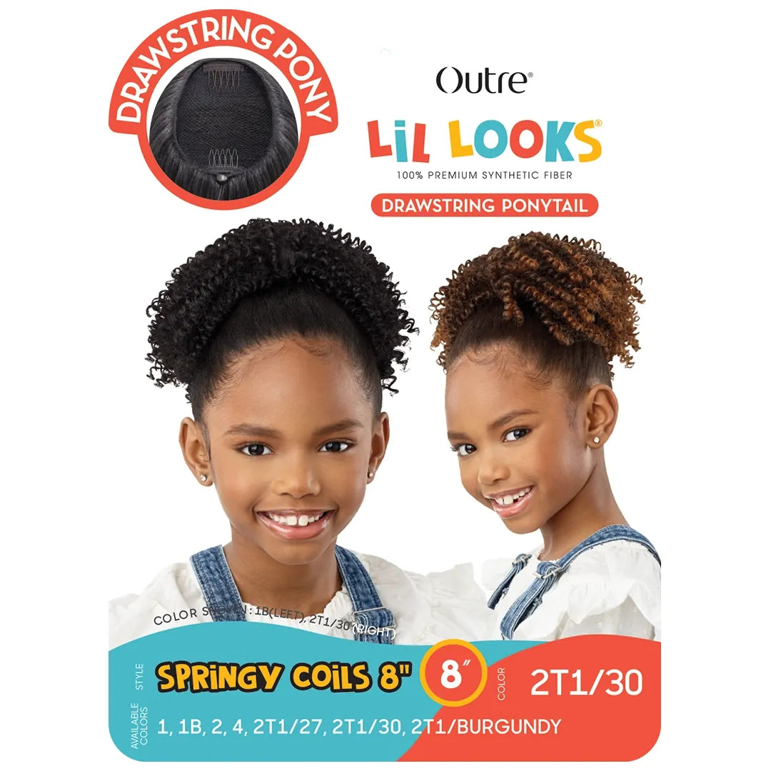 OUTRE  LIL LOOKS DRAWSTRING PONYTAIL - Springy Coils 8"
