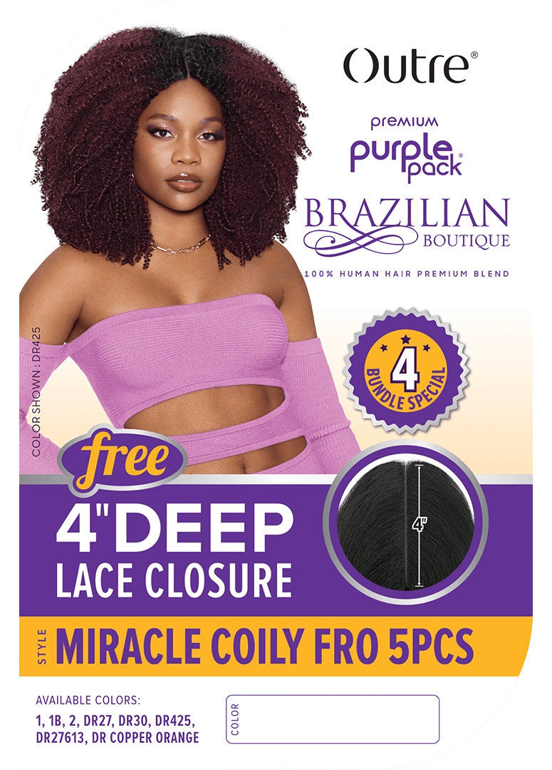 Outre Purple Pack Boutique - Miracle Coily Fro 5pcs - Braids and Wigs