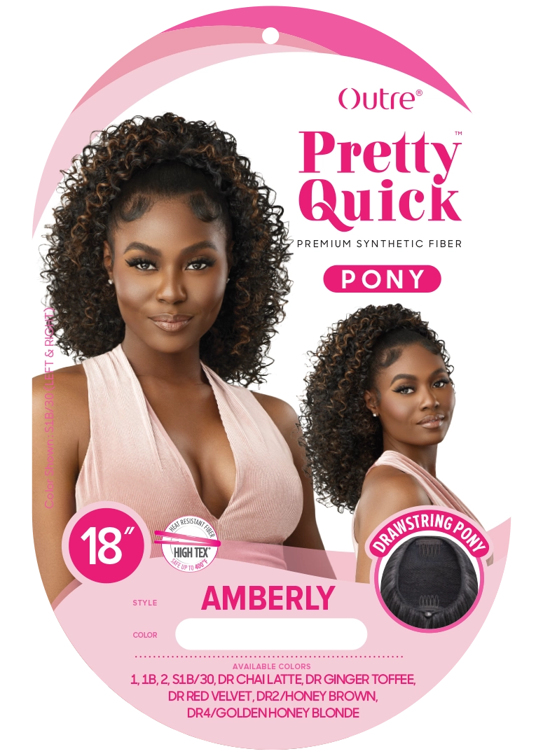 Outre Pretty Quick Synthetic Hair Drawstring Ponytail - AMBERLY