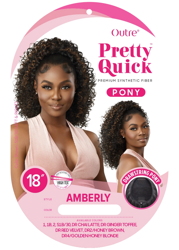 Outre Pretty Quick Synthetic Hair Drawstring Ponytail - AMBERLY