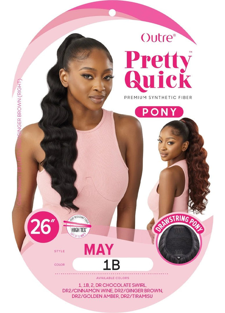 Outre Pretty Quick Drawstring Ponytail - May - Braids and Wigs