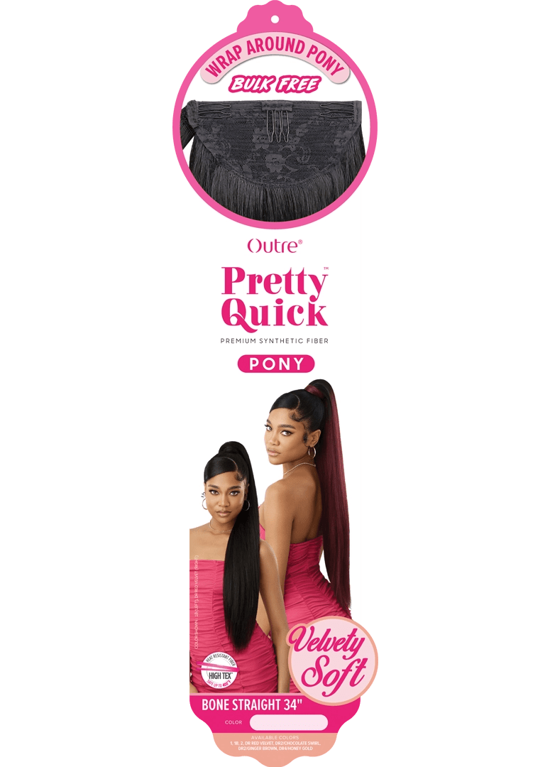 Outre Pretty Quick - Wrap Pony – Bone Straight 34" - Braids and Wigs