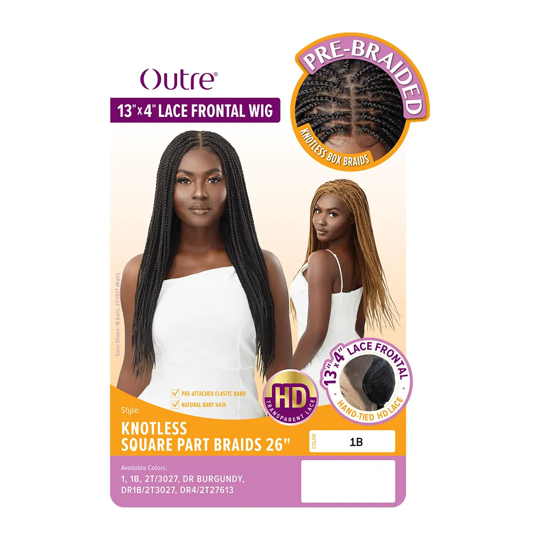 Outre Lace Frontal Wig 13x4 Pre Braided Knotless Square Part Braids 26