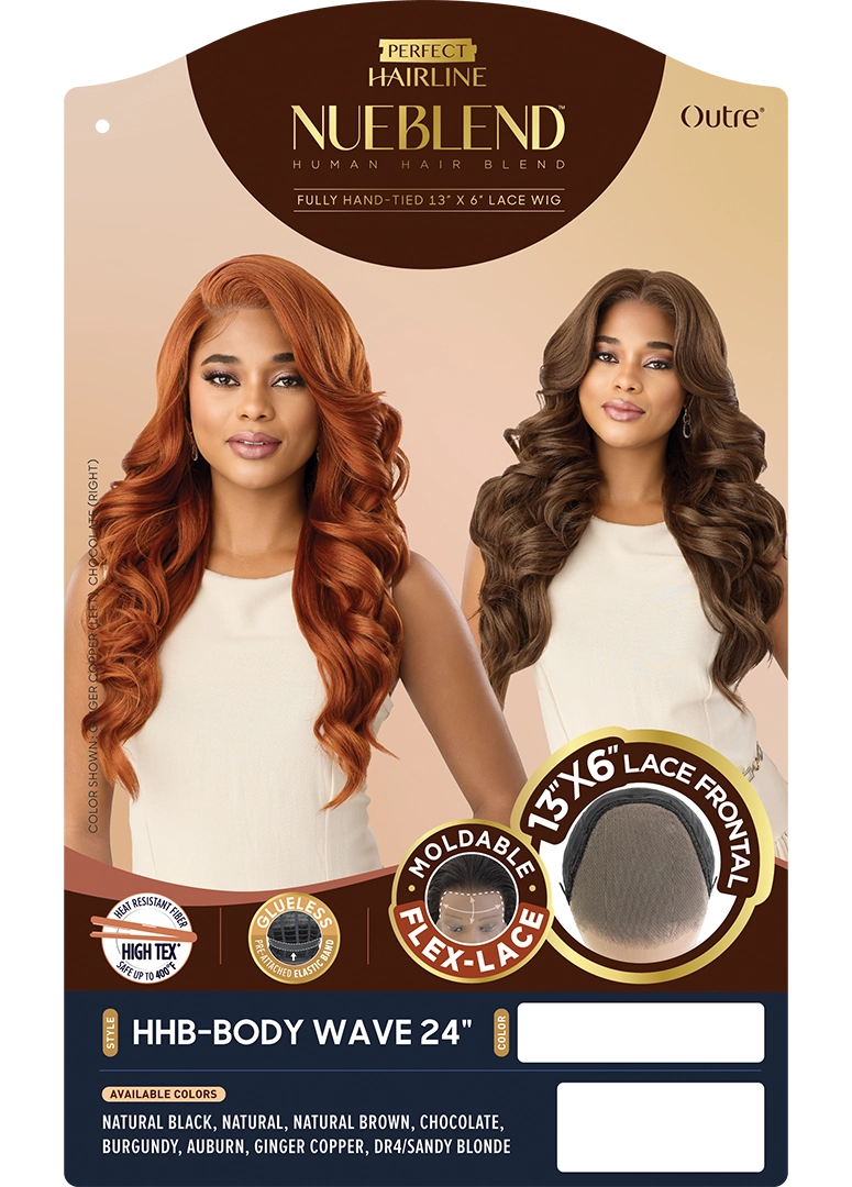 Outre Perfect Hairline NueBlend Human Hair Blend 13x6 HD Lace Front Wig - Body Wave 24"
