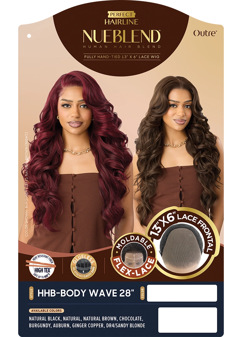 Outre Perfect Hairline NueBlend Human Hair Blend 13x6 HD Lace Front Wig - Body Wave 28"