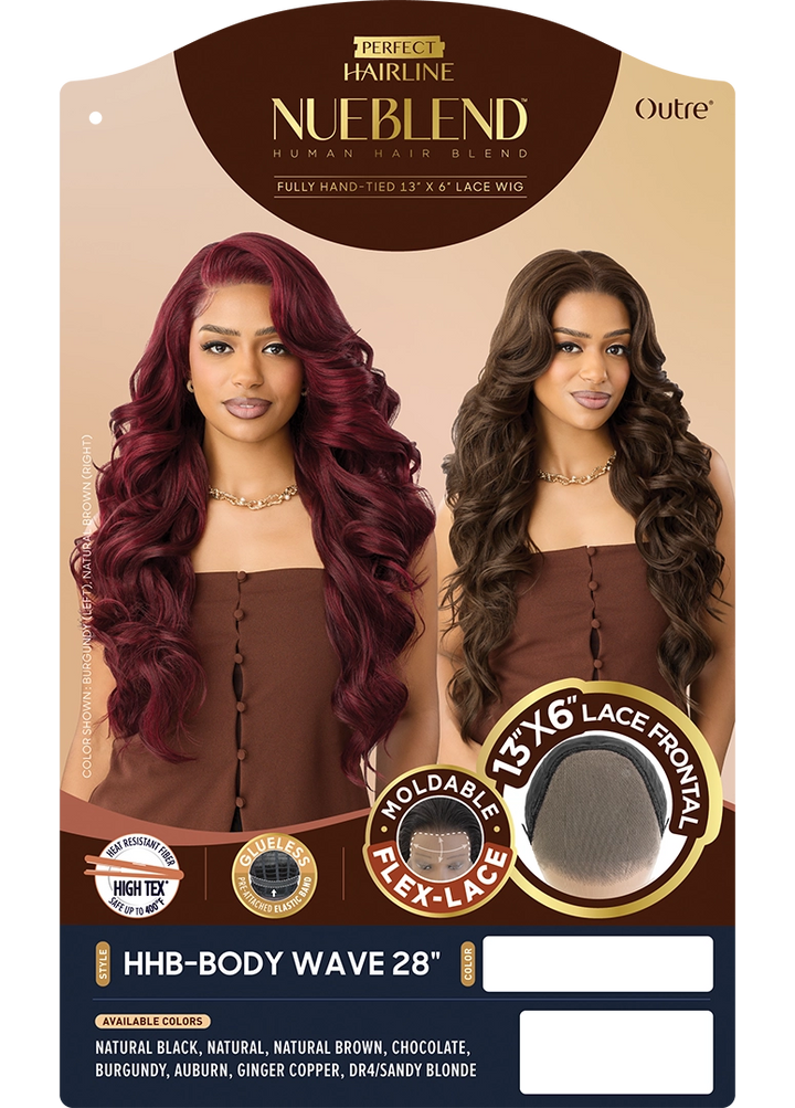 Outre Perfect Hairline NueBlend Human Hair Blend 13x6 HD Lace Front Wig - Body Wave 28"