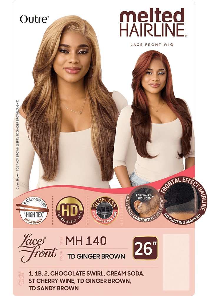 Outre Synthetic Lace Front Wig - Melted Hairline - MH 140 - Braids and Wigs