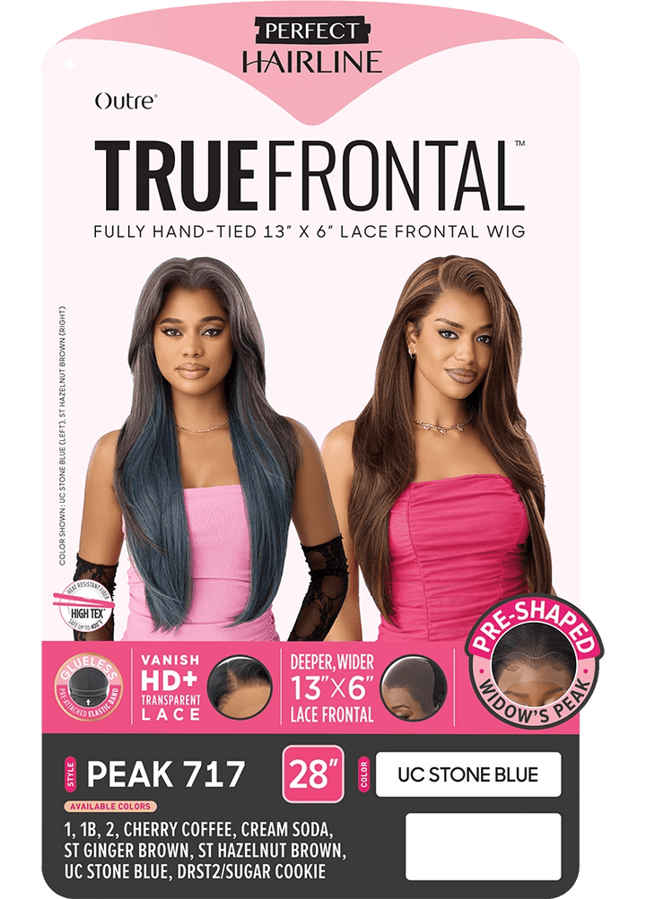 Outre Perfect Hairline True Frontal Glueless 13x6 HD Lace Front Wig - Peak 717 - Braids and Wigs