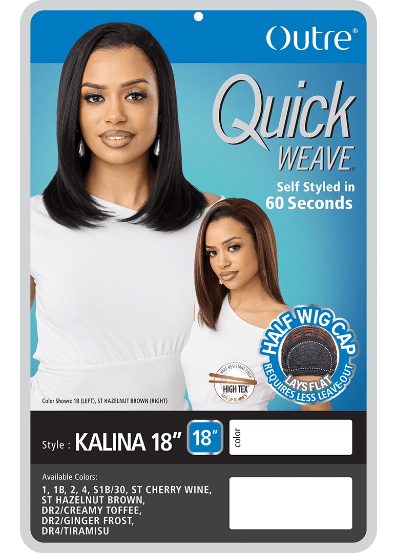 Outre Synthetic Quick Weave Half Wig - Kalina 18" - Braids and Wigs