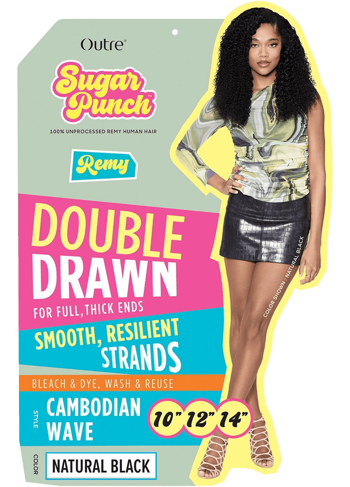 Outre Sugar Punch Wet & Wavy 100% Unprocessed Remy Human Hair - Cambodian Wave Multi - Braids and Wigs