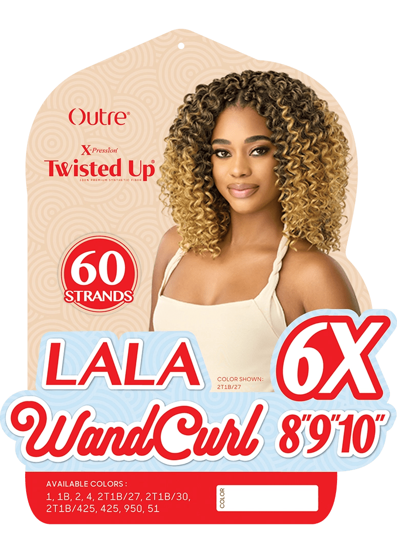 Outre X - Pression Twisted Up 6X Lala Wand Curl Crochet Braid 8" 9" 10" - Braids and Wigs