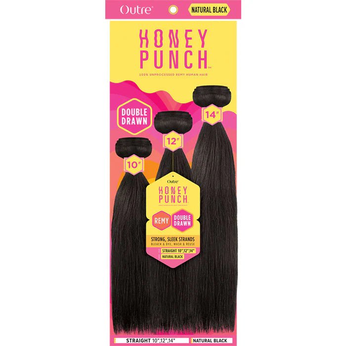 Outre Honey Punch Double Drawn 100% Unprocessed Remy Human Hair - Straight Multi - Braids and Wigs