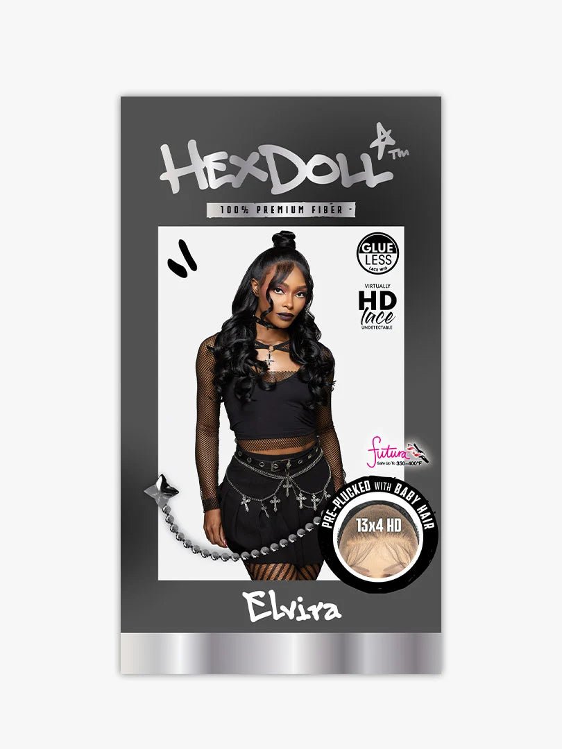 Sensationnel Hexdoll 13x4 Pre - Plucked HD Lace Synthetic Wig - Elvira - Braids and Wigs