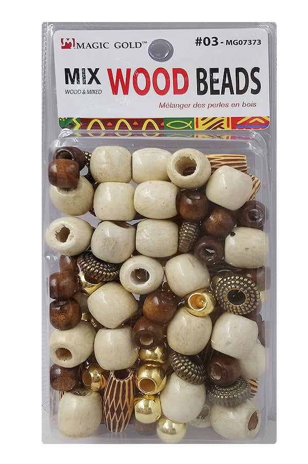 Magic Gold Mix Wood Beads