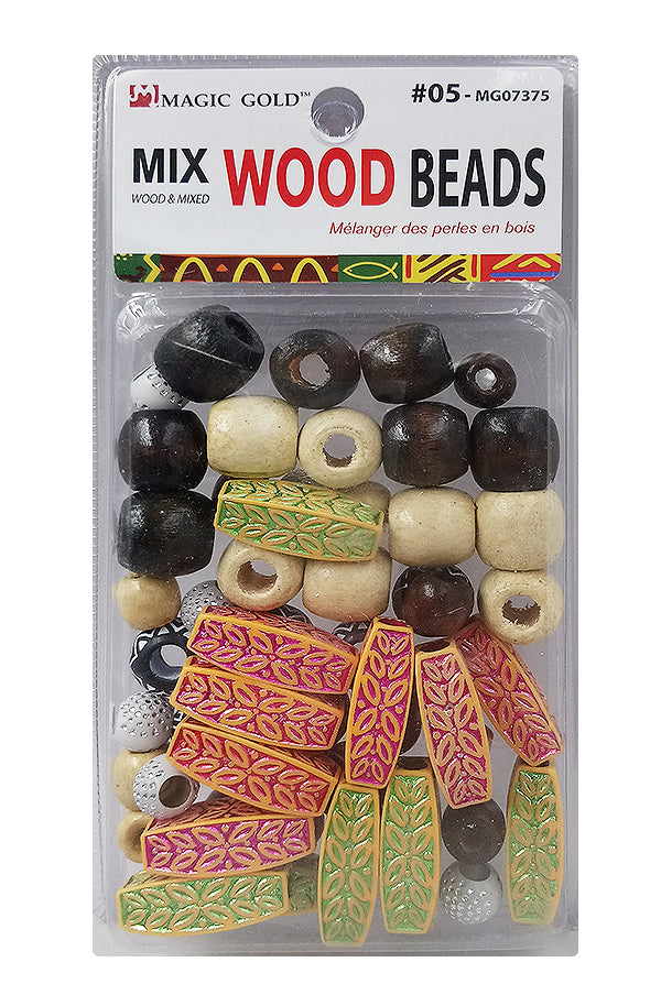 Magic Gold Mix Wood Beads