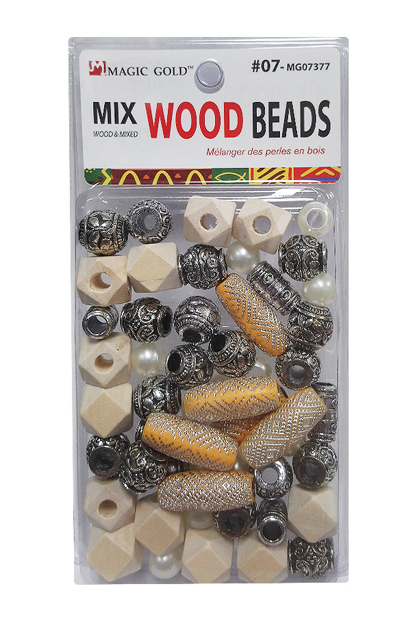 Magic Gold Mix Wood Beads