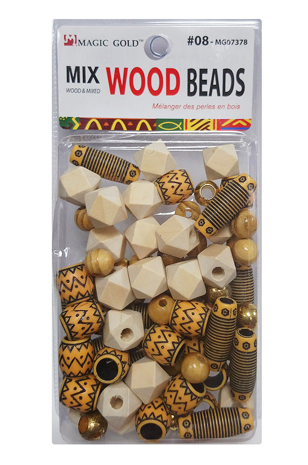 Magic Gold Mix Wood Beads