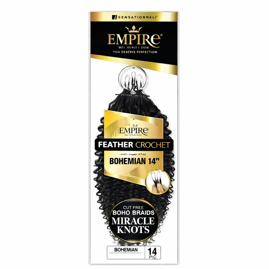 Sensationnel Empire 100% Human Hair Feather Crochet Braids - Bohemian 14” - Braids and Wigs