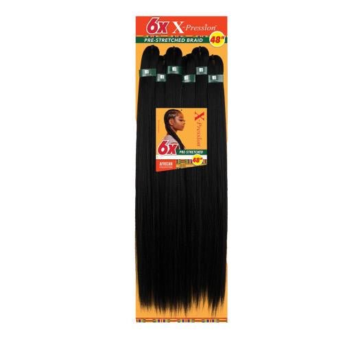 Sensationnel X - pression Pre - stretched Synthetic Braid - 6X 48" - Braids and Wigs