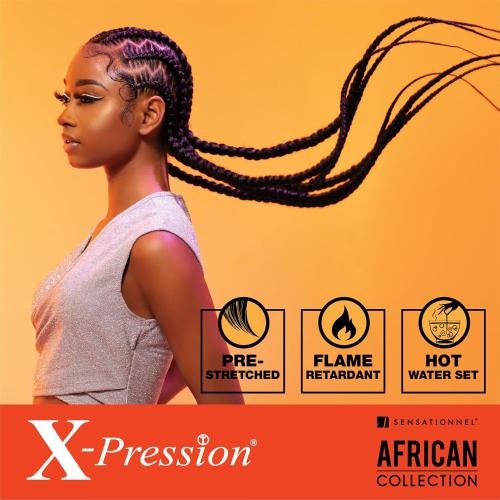 Sensationnel X - pression Pre - stretched Synthetic Braid - 6X 48" - Braids and Wigs