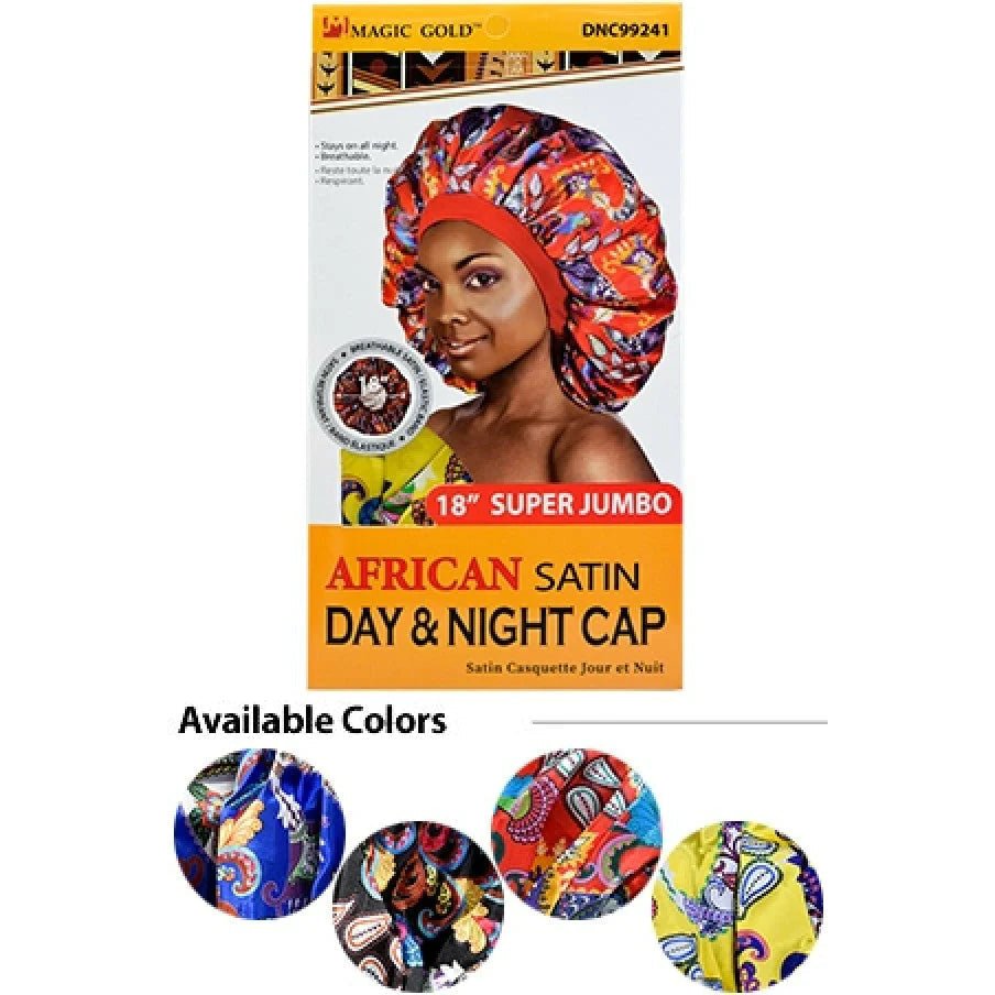 Magic Gold African Satin Day & Night Cap - Braids and Wigs