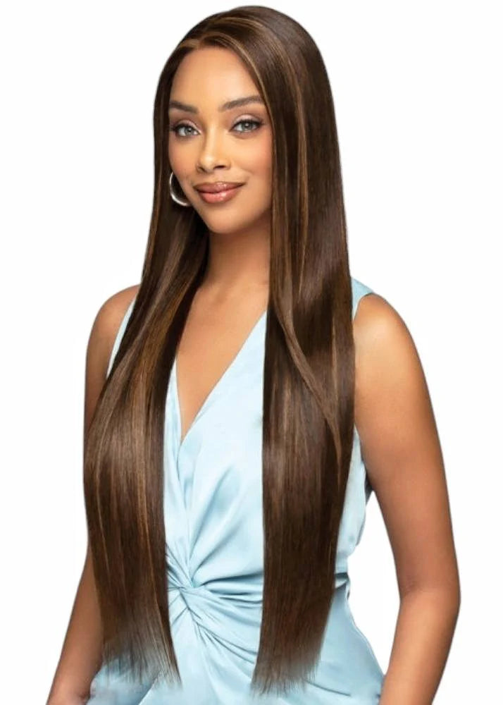 Bobbi Boss Premium 100% Unprocessed Remy Human Hair 13x7 HD Lace Frontal Wig - BONE STRAIGHT 3"