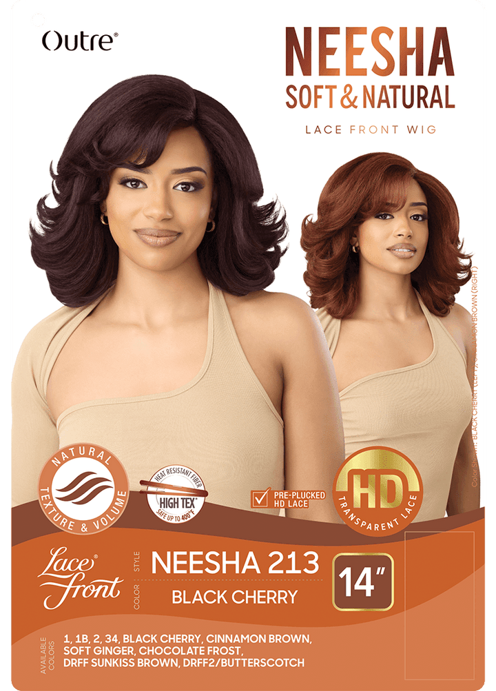 Outre Neesha Soft & Natural Glueless HD Lace Front Wig - Neesha 213 - Braids and Wigs