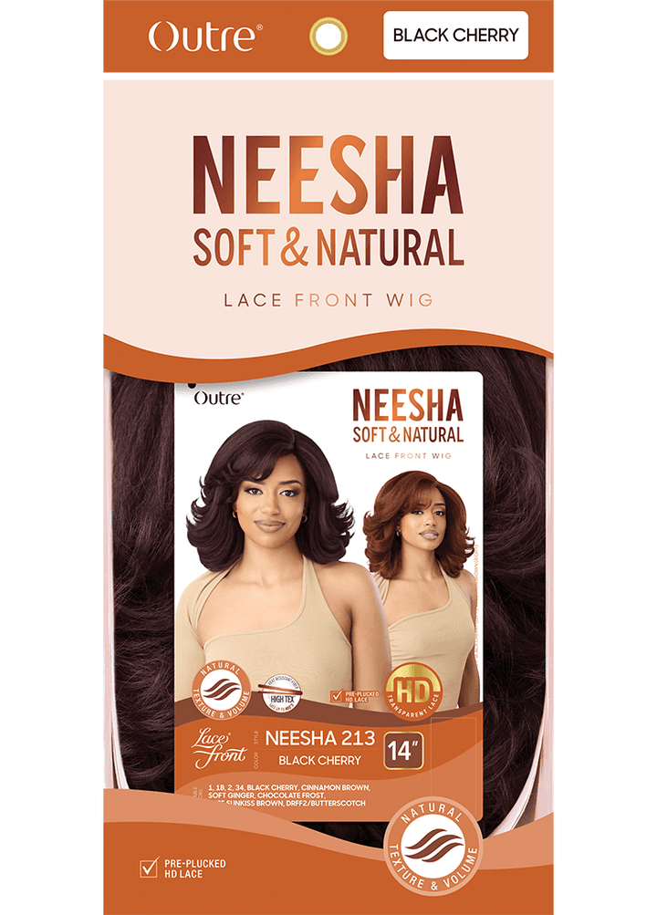 Outre Neesha Soft & Natural Glueless HD Lace Front Wig - Neesha 213 - Braids and Wigs