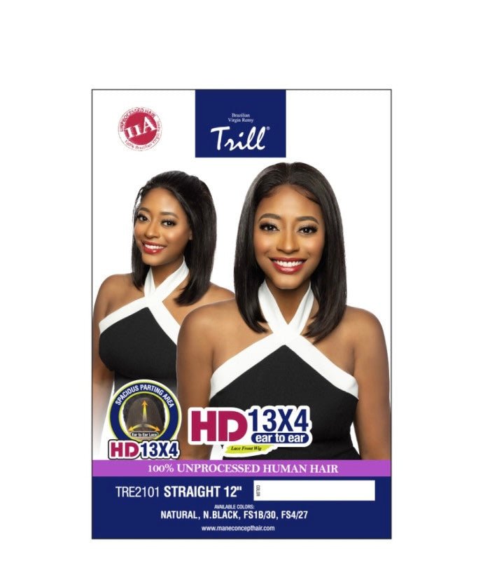 Mane Concept Trill 100% Unprocessed Human Hair TRE2101 - Straight 12" - Braids and Wigs