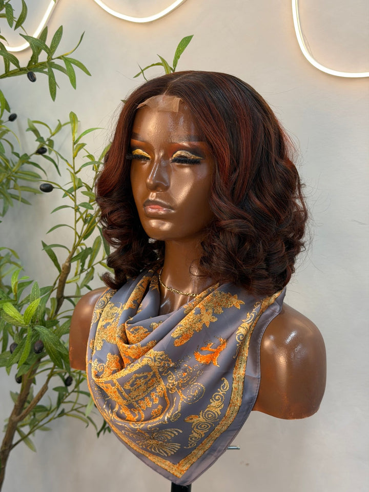 Luxury 2X6 Human Hair Bob Wig – 10" Bouncy - Braids and Wigs