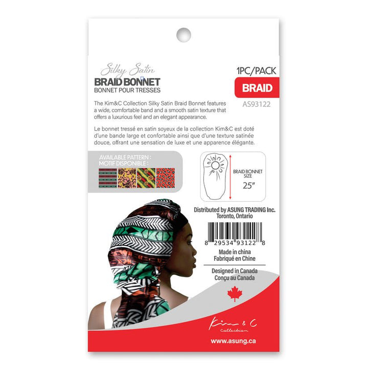 Kim & C Kids C Silky Satin Braid Bonnet - Braids and Wigs