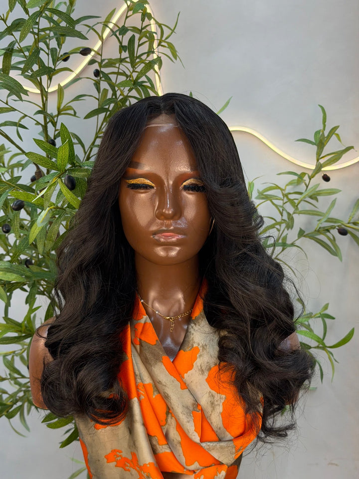 Luxury Human Hair Wig Raw 5x5 22" - Bouncy Curly - Braids and Wigs