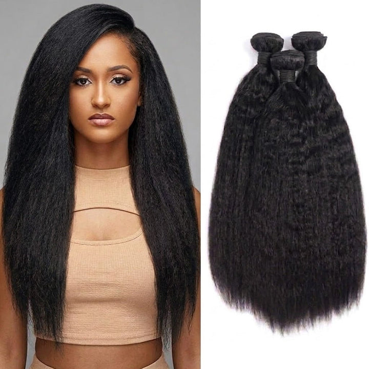 Prestige Kinky Straight Bundle 20" (Brazilian Remy, Yaki) - Braids and Wigs