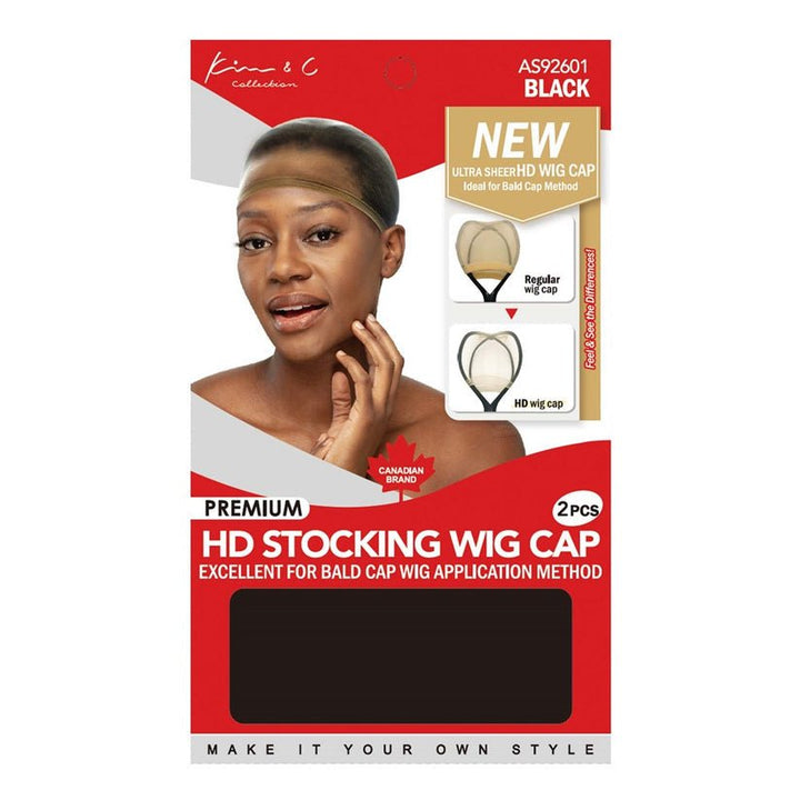 Kim & C Premium HD Stocking Wig Cap (2Pcs) - Braids and Wigs