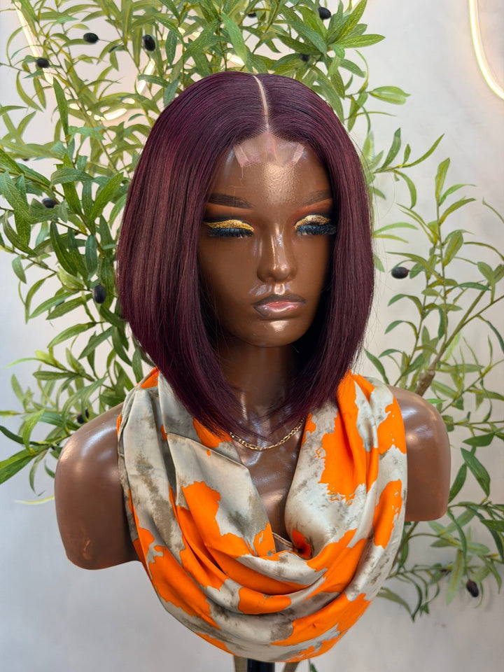 Luxury Human Hair Wig 2X6 10" - Bone Straight - Braids and Wigs