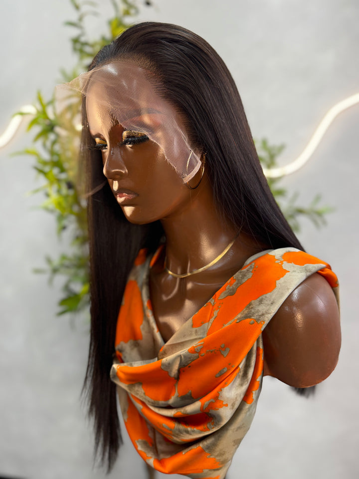 Luxury Human Hair Wig HD 13x4 20" - Bone Straight