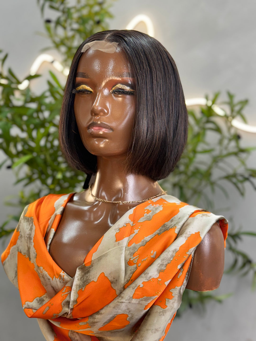 Luxury 2X6 Human Hair Bob Wig – 12" Straight