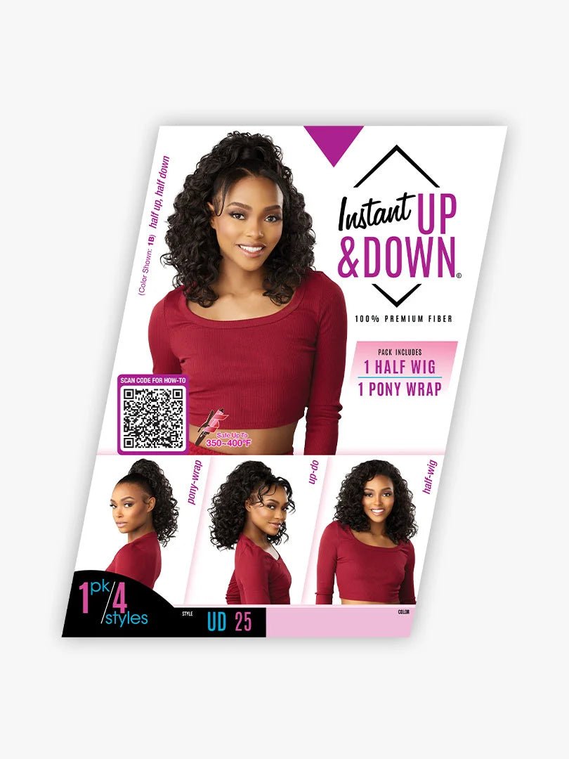 Sensationnel Half Wig N Pony Wrap Instant Up N Down - UD 25 - Braids and Wigs
