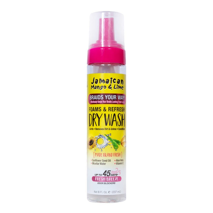 Jamaican Mango & Lime Braids Your Way Foam & Refresh Dry Wash - Braids and Wigs