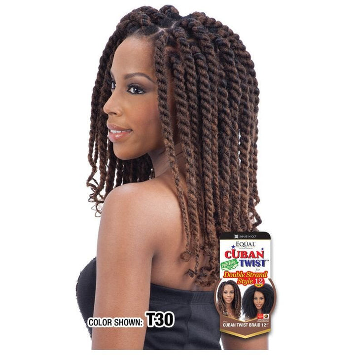 Shake N Go Equal Synthetic Hair - Cuban Twist Braid 12" - Braids and Wigs