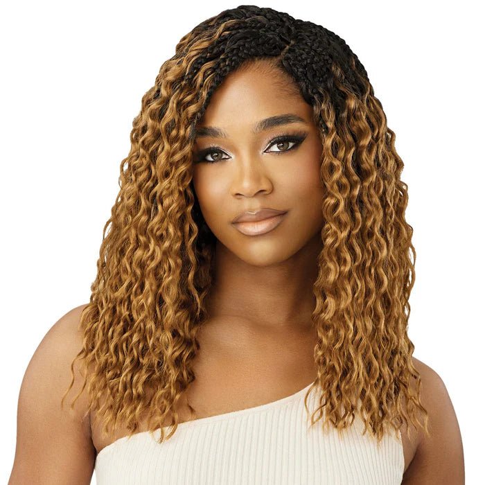 Outre X - Pression Twisted Up Pre - Loop Crochet Braid - Boho Wet & Wavy Vibe Beach Braid 14” 3X - Braids and Wigs