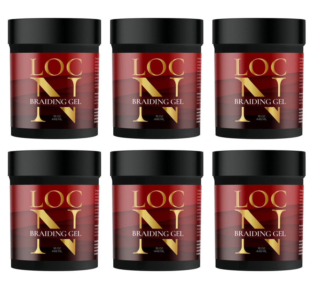 Loc N Twists Braids Wave Edge Gel Extra Hold (16oz) - Pack of 6 - Braids and Wigs