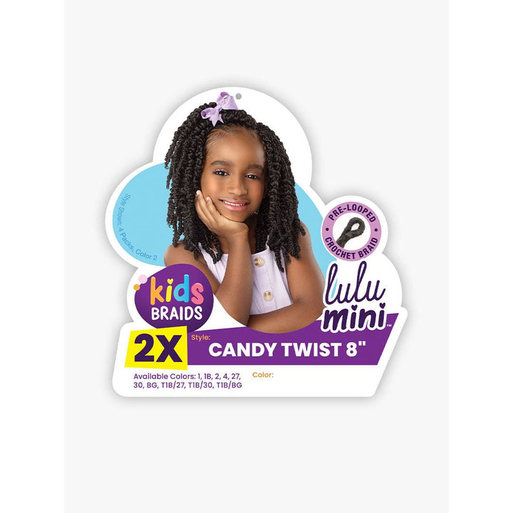 Sensationnel Lulu Mini Kids 2X Crochet Braid - CANDY TWIST 8